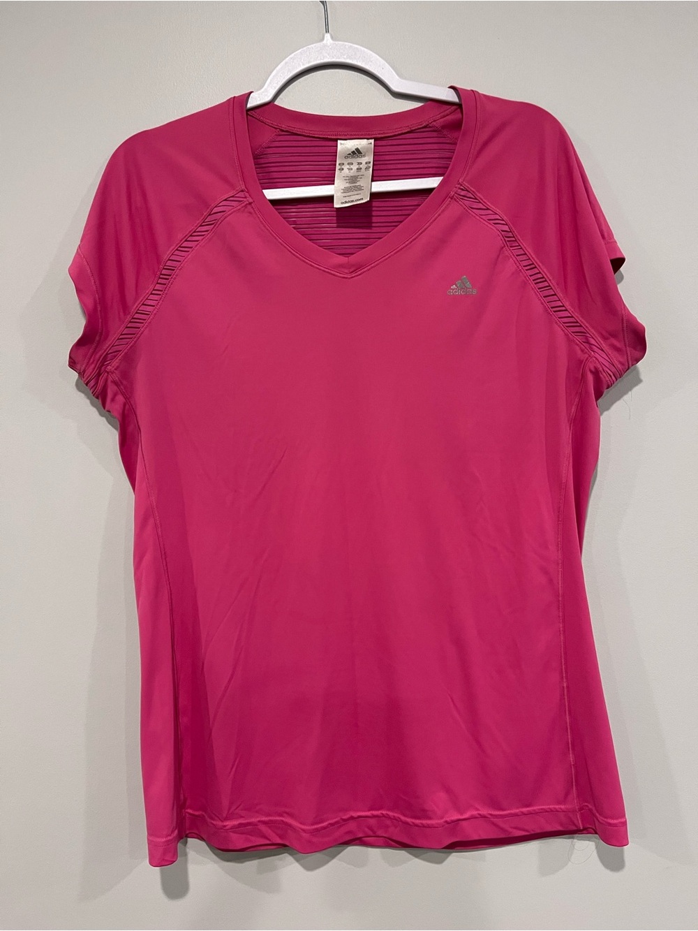 Adidas ClimaCool Pink Short Sleeve Athletic Running Workout Top Women’s XL